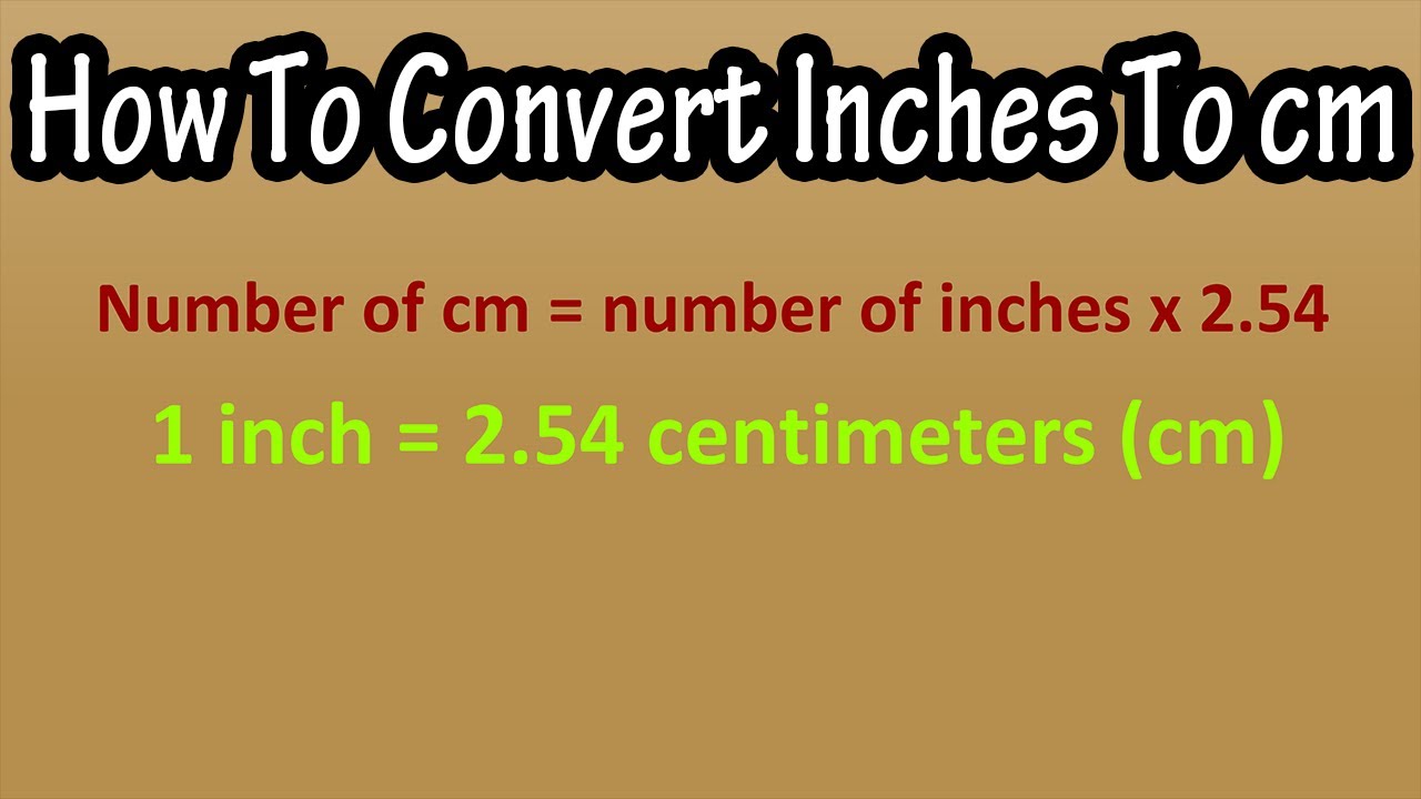 Convert Inches to Centimeters